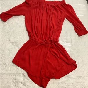 Red Romper cover-up NWT
